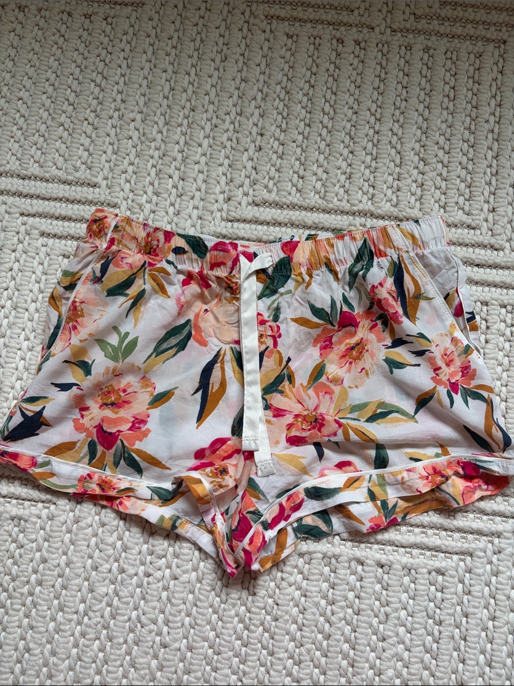 Stars Above : Floral Cotton Blend Women’s Shorts -Small